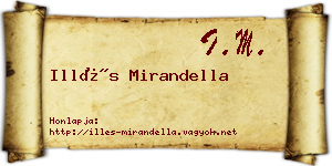 Illés Mirandella névjegykártya
