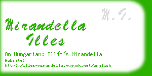 mirandella illes business card